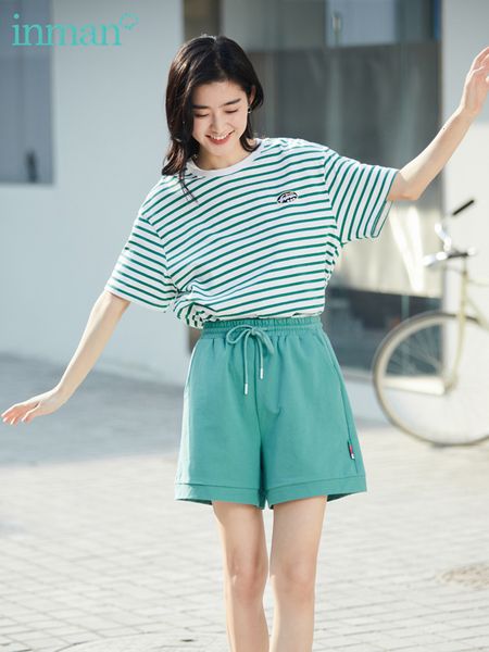 women's t-shirt inman summer women's t-shirt short sleeve woman clothes stripe casual women round collar fashion woman blouses rop, White
women's t-shirt inman summer women's t-shirt short sleeve woman clothes stripe casual women round collar fashion woman blouses rop, White
