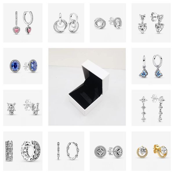 s925 sterling silver heart charms pendant stud earrings women with original box for pandora birthday gift jewelry e011, Golden
s925 sterling silver heart charms pendant stud earrings women with original box for pandora birthday gift jewelry e011, Golden