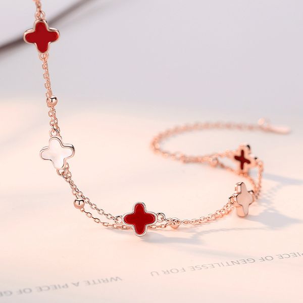 s925 silver four-leaf clover black and white multifarious bracelet female simple agate bracelet double layer rose gold hand jewelry send gir, Golden;silver
s925 silver four-leaf clover black and white multifarious bracelet female simple agate bracelet double layer rose gold hand jewelry send gir, Golden;silver