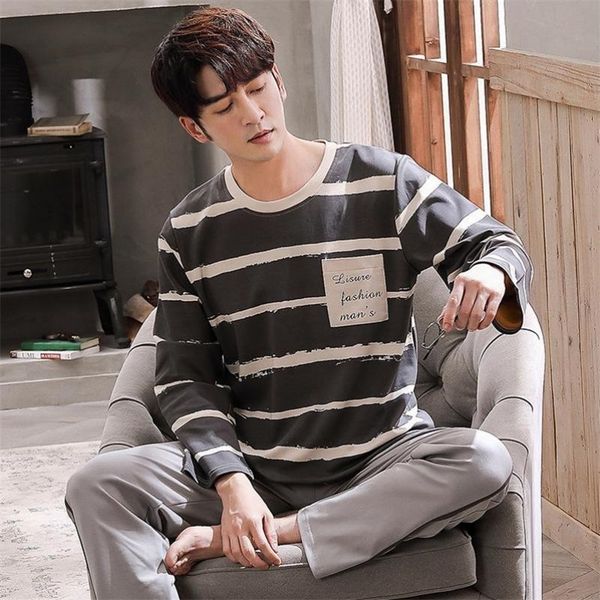 men's sleepwear striped pajamas suit sleep set cotton nightgown home wear men 2pcs shirt pants sleepwear lounge intimate lingerie night, Black;brown
men's sleepwear striped pajamas suit sleep set cotton nightgown home wear men 2pcs shirt pants sleepwear lounge intimate lingerie night, Black;brown