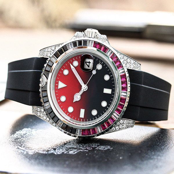 watch mens watch diamond watch gradient red dial automatic mechanical movement watches rubber strap business wristwatches montre de luxe, Slivery;brown
watch mens watch diamond watch gradient red dial automatic mechanical movement watches rubber strap business wristwatches montre de luxe, Slivery;brown