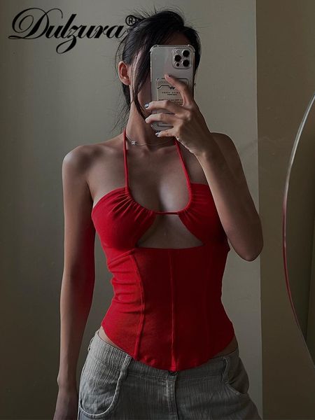 women's tanks camis dulzura summer women ribbed y2k clothes lace up halter sleeveless backless hollow out corset crop aesthetic wholesa, White
women's tanks camis dulzura summer women ribbed y2k clothes lace up halter sleeveless backless hollow out corset crop aesthetic wholesa, White