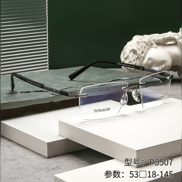 fashion pure titanium prescription mirror simple business men's square mirror rimless personality ultra light glasses, Silver
fashion pure titanium prescription mirror simple business men's square mirror rimless personality ultra light glasses, Silver