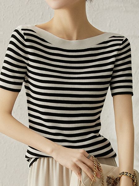 women's t-shirt knitted tshirt striped t shirt women thin tee shirt femme short sleeve summer korean style clothes t-shirts camisetas, White
women's t-shirt knitted tshirt striped t shirt women thin tee shirt femme short sleeve summer korean style clothes t-shirts camisetas, White
