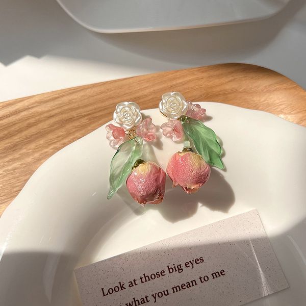 afshor charm french light luxury long tassel pink tulip flower drop earrings fairy exquisite petal earrings for women wedding jewelry gift, Golden
afshor charm french light luxury long tassel pink tulip flower drop earrings fairy exquisite petal earrings for women wedding jewelry gift, Golden