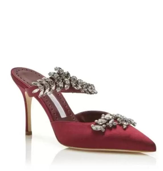 famous summer women dress pump slipper sandals strass high heel shoes lurum crystal-embellished satin mules pointed toe party wedding pumps, Black
famous summer women dress pump slipper sandals strass high heel shoes lurum crystal-embellished satin mules pointed toe party wedding pumps, Black