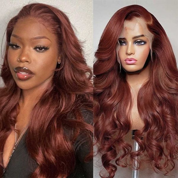 synthetic wigs reddish brown body wave lace front wig 13x4 copper red frontal s for women 180% density synthetic highlight 230227, Black
synthetic wigs reddish brown body wave lace front wig 13x4 copper red frontal s for women 180% density synthetic highlight 230227, Black
