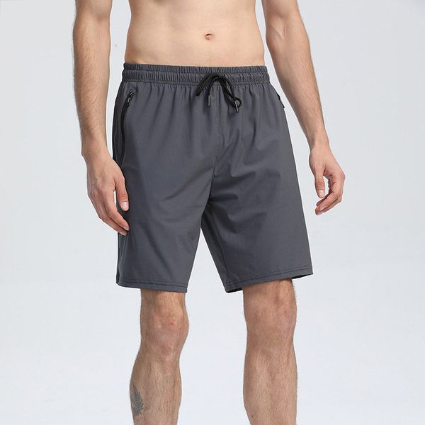 

Lululemenly Men Jogger Sports Shorts for Hiking Cycling with Zipper Pocket Casual Running Gym Short Pant LL4251, Black