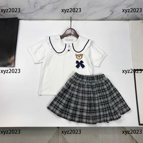 2023 kids suit child clothing baby clothes summer two-piece suit navy neck bow t-shirt and striped design skirt size120-160cm, White
2023 kids suit child clothing baby clothes summer two-piece suit navy neck bow t-shirt and striped design skirt size120-160cm, White