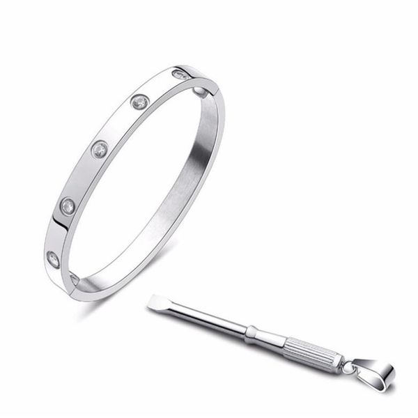 titanium steel love bracelets silver rose gold bangles women men screw screwdriver bracelet couple jewelry with box set shipp296h, Black
titanium steel love bracelets silver rose gold bangles women men screw screwdriver bracelet couple jewelry with box set shipp296h, Black