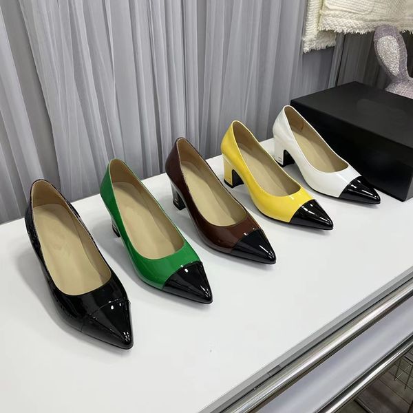 2023 designer bright colored pointed high heel sandals womens luxury patent leather elegance shallow mouth dress sandal ladys fashion splice, Black
2023 designer bright colored pointed high heel sandals womens luxury patent leather elegance shallow mouth dress sandal ladys fashion splice, Black