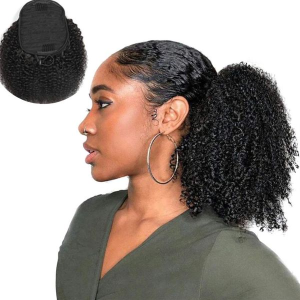 ponytails 100% human hair afro kinky curly brazilian peruvian malaysian indian 100g per set hair extensions soft kinky curly clip-269c, Black
ponytails 100% human hair afro kinky curly brazilian peruvian malaysian indian 100g per set hair extensions soft kinky curly clip-269c, Black