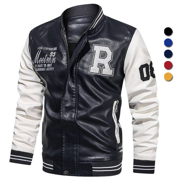 men's jackets brand biker men embroidery leather baseball jacket streetwear moto faux pu coat casual fleece thick stand collar 4xl 2303, Black;brown
men's jackets brand biker men embroidery leather baseball jacket streetwear moto faux pu coat casual fleece thick stand collar 4xl 2303, Black;brown