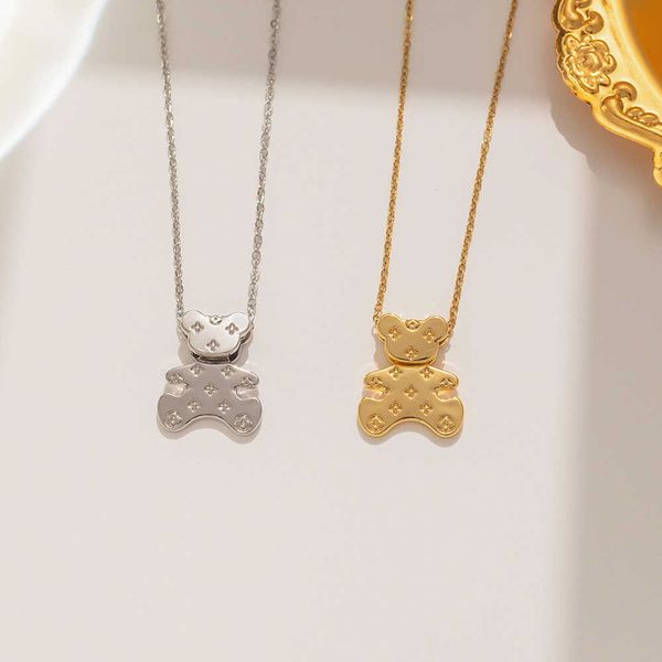 pendant s strands strings light luxury cute moving bear female minority inserted design collar bone ornament cold wind necklace chain, Silver
pendant s strands strings light luxury cute moving bear female minority inserted design collar bone ornament cold wind necklace chain, Silver