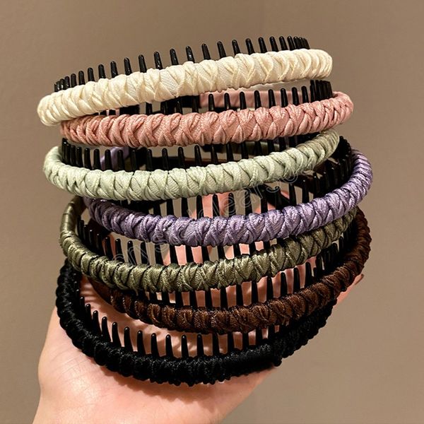 fashion headdress braided non-slip headband wrap bezel with teeth hair hoop thin hairband headwear for women hair accessories, Slivery;white
fashion headdress braided non-slip headband wrap bezel with teeth hair hoop thin hairband headwear for women hair accessories, Slivery;white