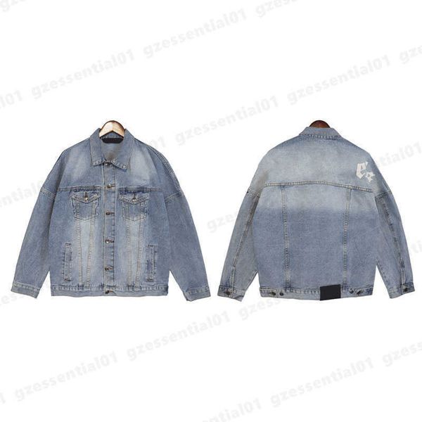 mens denim jacket fashion lapel button placket washed back palm letter logo designer jackets spring and autumn couple designers clothing, Black;brown
mens denim jacket fashion lapel button placket washed back palm letter logo designer jackets spring and autumn couple designers clothing, Black;brown