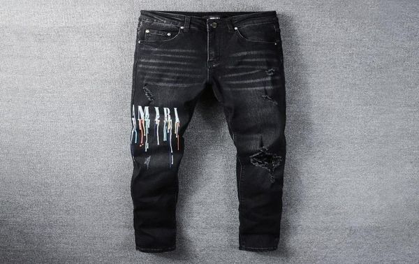 fashion brand mens jeans pencil pants amr black trousers streetwear zipper pocket striped patch hole jean for men stretch slim fee9078039, Blue
fashion brand mens jeans pencil pants amr black trousers streetwear zipper pocket striped patch hole jean for men stretch slim fee9078039, Blue