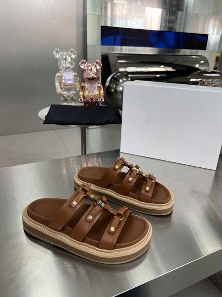 slippers clea triomphe gladiator chunky sandals adjustable buckle ankle-strap sandal vegetal flats platform luxury designers slides factory, Black
slippers clea triomphe gladiator chunky sandals adjustable buckle ankle-strap sandal vegetal flats platform luxury designers slides factory, Black