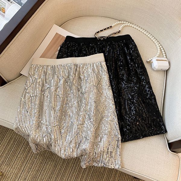 skirts sparkling sequin club aline short women's summer solid gentle temperament straight tube hip bright silk 230317, Black
skirts sparkling sequin club aline short women's summer solid gentle temperament straight tube hip bright silk 230317, Black