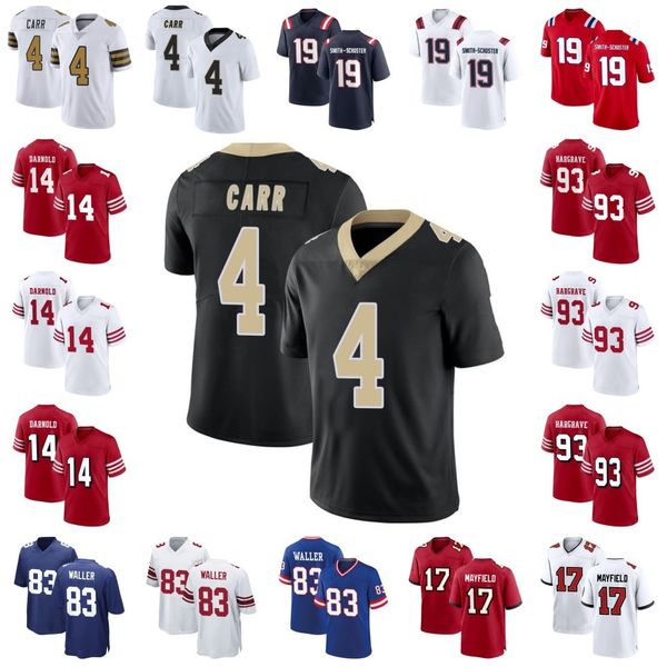 4 derek carr football jersey 19 juju smith-schuster 83 darren waller 14 sam darnold 93 javon hargrave 17 baker mayfield men women youth, Black;red
4 derek carr football jersey 19 juju smith-schuster 83 darren waller 14 sam darnold 93 javon hargrave 17 baker mayfield men women youth, Black;red