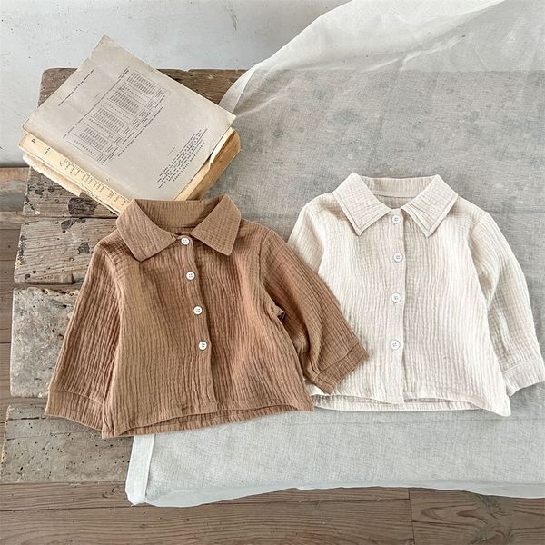 kids shirts cotton muslin baby boys soft breathable tee shirts summer children's casual loose long-sleeve blouses 230317, White;black
kids shirts cotton muslin baby boys soft breathable tee shirts summer children's casual loose long-sleeve blouses 230317, White;black