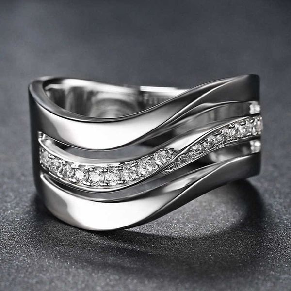 band rings huitan fashion contracted office lady finger rings silver color wave shape shine cz stone simple daily wear party women jewelry g
band rings huitan fashion contracted office lady finger rings silver color wave shape shine cz stone simple daily wear party women jewelry g