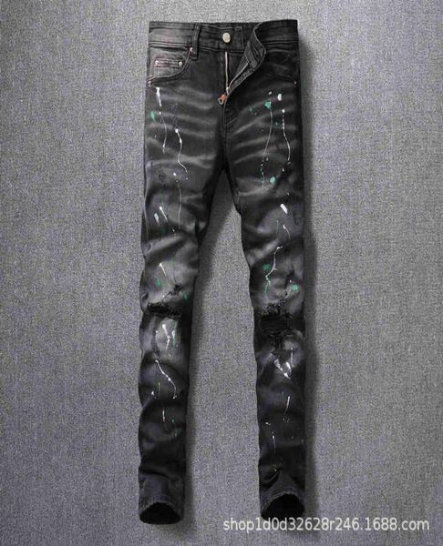 with 2023 black amirs painted men slim jeans holes street old fashion grey men039s jeans fit punk hip hop men039s pants hip4891803, Blue
with 2023 black amirs painted men slim jeans holes street old fashion grey men039s jeans fit punk hip hop men039s pants hip4891803, Blue