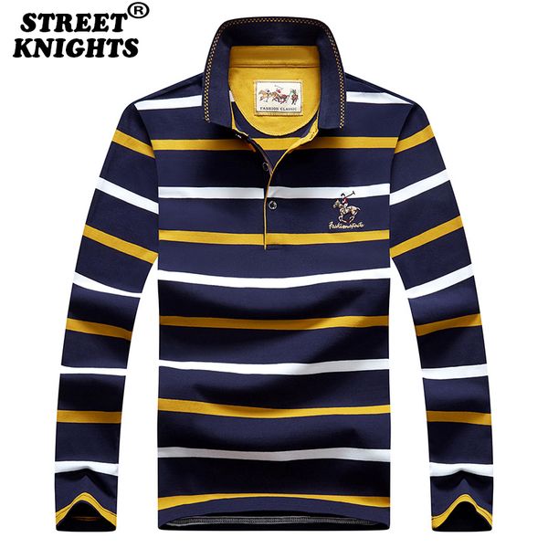 men's polos stripe shirt cotton long sleeve spring autumn embroidery warm casual fashion 230317, White;black
men's polos stripe shirt cotton long sleeve spring autumn embroidery warm casual fashion 230317, White;black