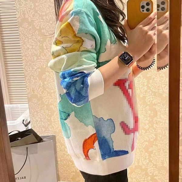 watercolor graffiti fairy sweater women's loose long thin tie-dye autumn long-sleeved pullover female drop 210922, White;black
watercolor graffiti fairy sweater women's loose long thin tie-dye autumn long-sleeved pullover female drop 210922, White;black