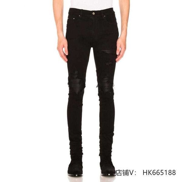 jeans mens am1r1 trousers pants mirri ripped fashion designer brand new men's white embroidery patch elastic slim denim hip hop high b8, Blue
jeans mens am1r1 trousers pants mirri ripped fashion designer brand new men's white embroidery patch elastic slim denim hip hop high b8, Blue
