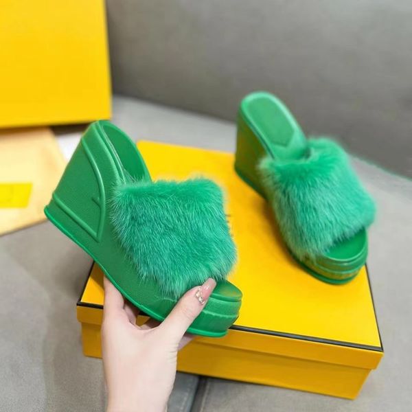 high heel slippers women's mink fur embellished the lazy slippers open toe mules summer walk holiday casual beach wedge fur slippers 35, Black
high heel slippers women's mink fur embellished the lazy slippers open toe mules summer walk holiday casual beach wedge fur slippers 35, Black