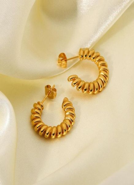 hoop huggie stainless steel c type gold hoops earrings for women piercing aretes pendientes ear ring oorbellen jewelry brincos b7771836, Golden;silver
hoop huggie stainless steel c type gold hoops earrings for women piercing aretes pendientes ear ring oorbellen jewelry brincos b7771836, Golden;silver