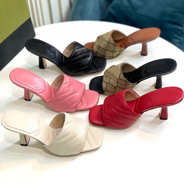 new women slipper high heel leather double letter sewing thread comfortable summer flip-flop soft heels with square toe sandal designer luxu, Black
new women slipper high heel leather double letter sewing thread comfortable summer flip-flop soft heels with square toe sandal designer luxu, Black