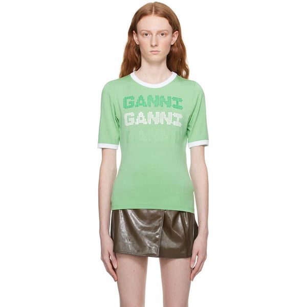 ganni 2023ss women designer t shirt print round neck casual loose short-sleeved tees female, White
ganni 2023ss women designer t shirt print round neck casual loose short-sleeved tees female, White
