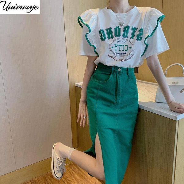two piece dress summer women twopiece suit loose casual print tshirt and high waist slit denim skirt 2 piece set womens outfits e80 230316, White
two piece dress summer women twopiece suit loose casual print tshirt and high waist slit denim skirt 2 piece set womens outfits e80 230316, White