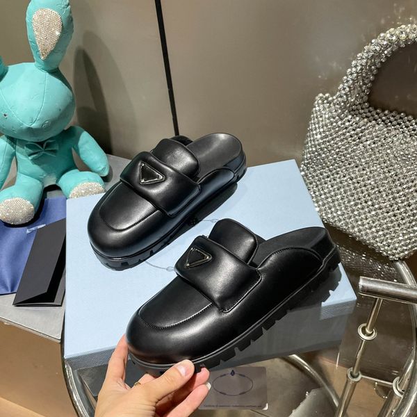 luxury brand triangle slippers sandals women slippers new fashion designer shoes soft sheepskin outdoor beach l baotou round toe thick botto, Black
luxury brand triangle slippers sandals women slippers new fashion designer shoes soft sheepskin outdoor beach l baotou round toe thick botto, Black