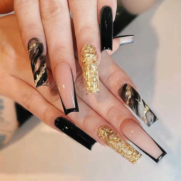 false nails nail enhancement wearing nail shiny black gold atmospheric long patch special for 230317, Red;gold
false nails nail enhancement wearing nail shiny black gold atmospheric long patch special for 230317, Red;gold