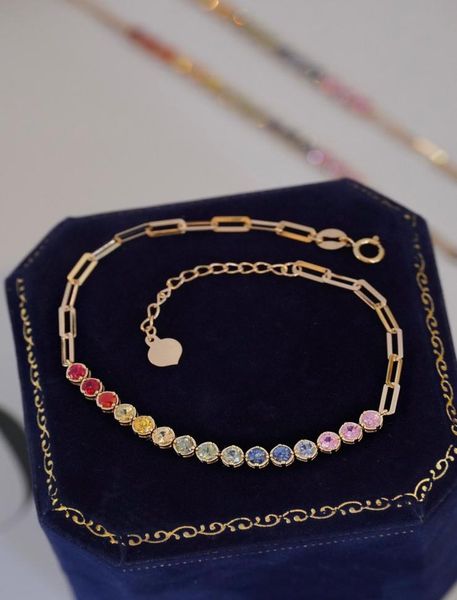 22092207 women039s jewelry chain bracelet rainbow round sapphire au750 18k yellow gold 1618cm adjustable gem stones fashion gi9772767, Black
22092207 women039s jewelry chain bracelet rainbow round sapphire au750 18k yellow gold 1618cm adjustable gem stones fashion gi9772767, Black