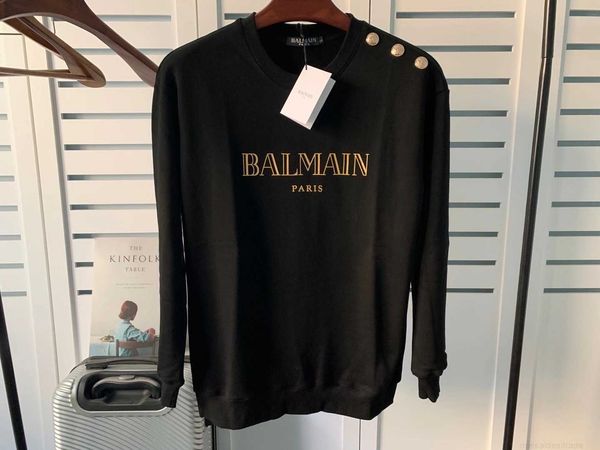 designer luxury coats autumn and winter new balman shoulder gold button cotton loose pullover long sleeve sweater for lovers, Black;white
designer luxury coats autumn and winter new balman shoulder gold button cotton loose pullover long sleeve sweater for lovers, Black;white