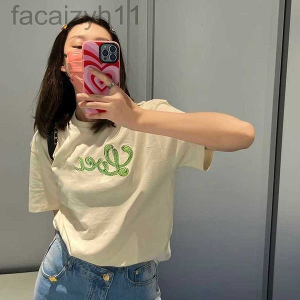 women's t-shirt designer high edition 22 cactus embroidery summer new classic letter round neck pullover short sleeve jj4w, White
women's t-shirt designer high edition 22 cactus embroidery summer new classic letter round neck pullover short sleeve jj4w, White