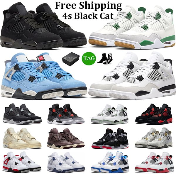 with box 4 basketball shoes men women 4s black cat pine green seafoam military black red thunder white oreo bred mens trainers sports
with box 4 basketball shoes men women 4s black cat pine green seafoam military black red thunder white oreo bred mens trainers sports