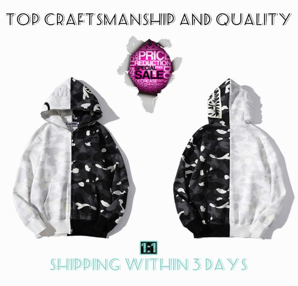 craftsmanship mens hoodies shark full zip hoodie tiger jacket designer men women harajuku sweatshirt fashion cobranding camou6931584, Black
craftsmanship mens hoodies shark full zip hoodie tiger jacket designer men women harajuku sweatshirt fashion cobranding camou6931584, Black
