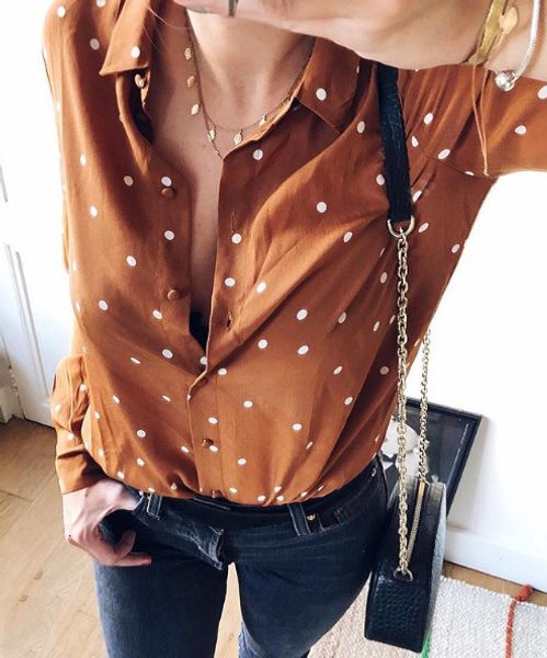 women's blouses shirts high-end silk 100% dot printed blouse shirt - spring summer printing shirt 230317, White
women's blouses shirts high-end silk 100% dot printed blouse shirt - spring summer printing shirt 230317, White