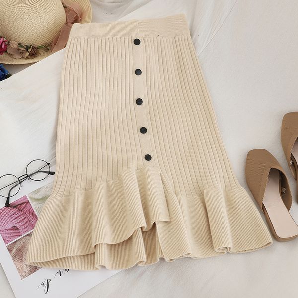 casual dresses korean fashion irregular knitted skirt women's high waist autumn winter ruffles midi sweater trumpet skirts slim faldas, Black;gray
casual dresses korean fashion irregular knitted skirt women's high waist autumn winter ruffles midi sweater trumpet skirts slim faldas, Black;gray