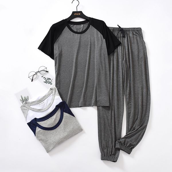 men's sleepwear summer men's pajamas suit modal short-sleeved trousers thin homewear suit stitching plus-sized men sleepwear pijam, Black;brown
men's sleepwear summer men's pajamas suit modal short-sleeved trousers thin homewear suit stitching plus-sized men sleepwear pijam, Black;brown