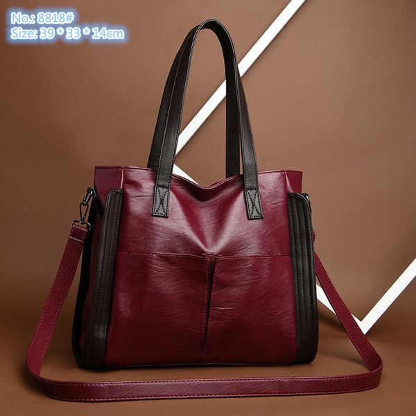factory wholesale ladies shoulder bags 5 colors simple, soft and comfortable leather tote bag multifunctional fashion handbag sewing pocket
factory wholesale ladies shoulder bags 5 colors simple, soft and comfortable leather tote bag multifunctional fashion handbag sewing pocket