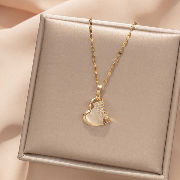 pendant s strands strings women's 2022 new cat's eye love titanium steel necklace small style versatile design colorless collar ch, Silver
pendant s strands strings women's 2022 new cat's eye love titanium steel necklace small style versatile design colorless collar ch, Silver