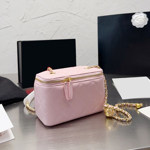 womens crush pearl gold ball vanity box bags lambskin cosmetic case pink purse metal hardware matelasse chain adjustable shoulder strap cros
womens crush pearl gold ball vanity box bags lambskin cosmetic case pink purse metal hardware matelasse chain adjustable shoulder strap cros