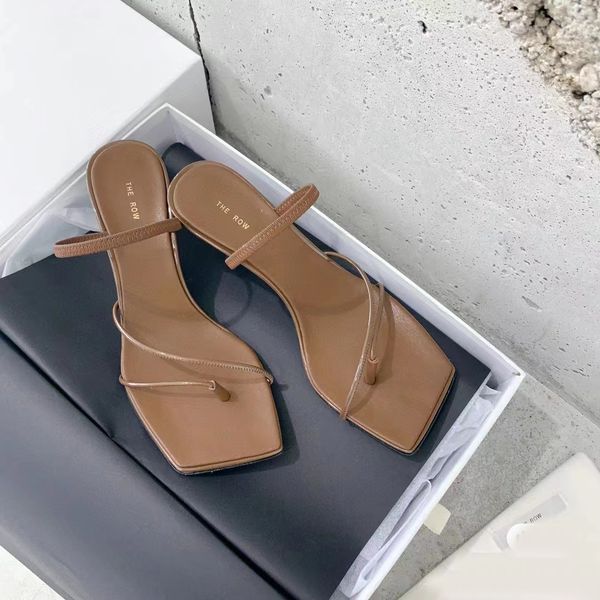 designer the row sandals french lady leather toe clip square kitten heel luxury casual comfortable outdoor party slippers ryxk, Black
designer the row sandals french lady leather toe clip square kitten heel luxury casual comfortable outdoor party slippers ryxk, Black