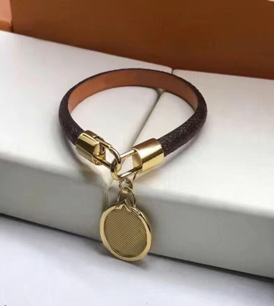 fashion classic flat brown brand designer leather bracelet for women and men metal lock head charm bracelets earrings bracelets su7615574, Golden;silver
fashion classic flat brown brand designer leather bracelet for women and men metal lock head charm bracelets earrings bracelets su7615574, Golden;silver